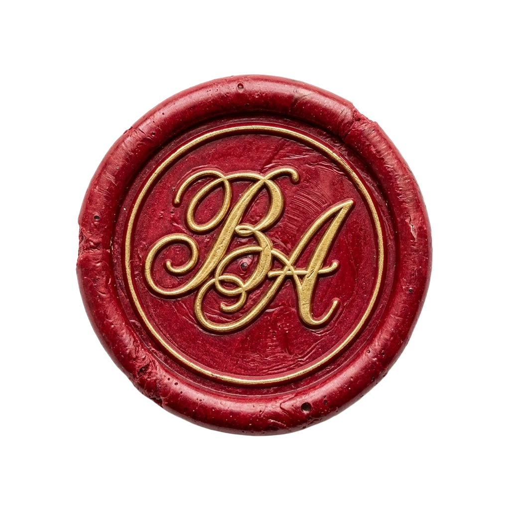 BA Monogram Wax Seal