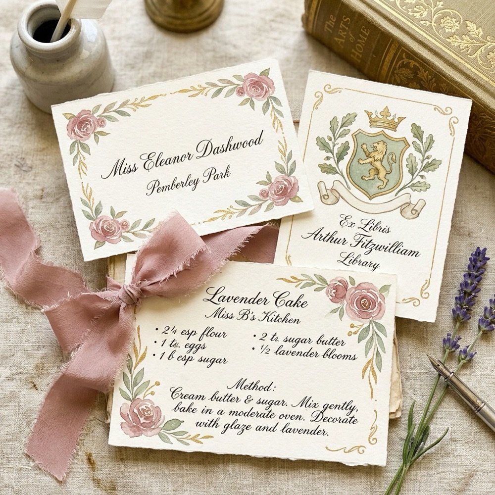 Regency printables and calling cards