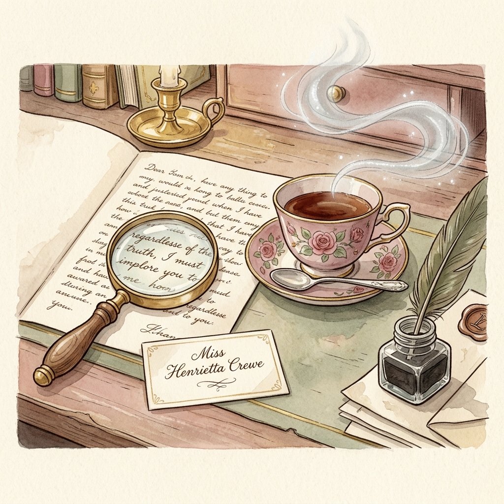 A magnifying glass and teacup